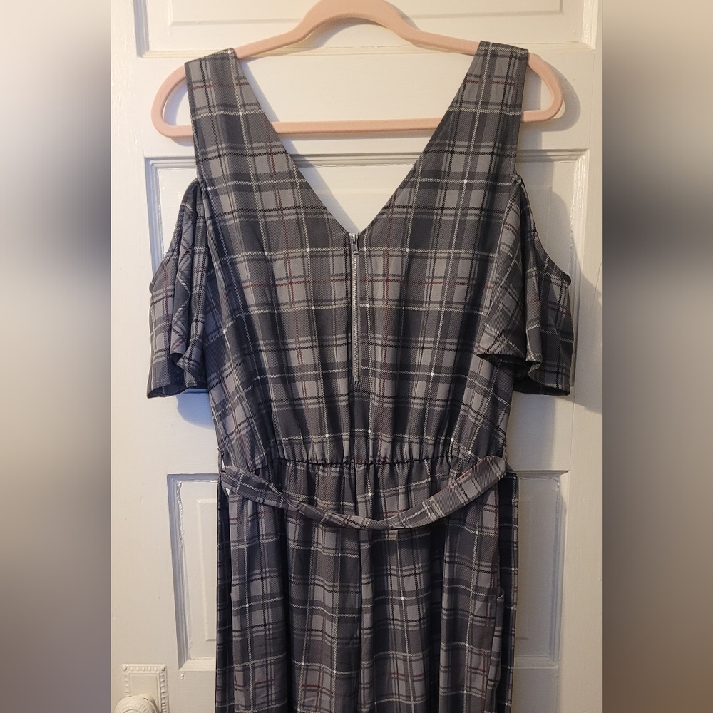 Plaid Gray Jumpsuit